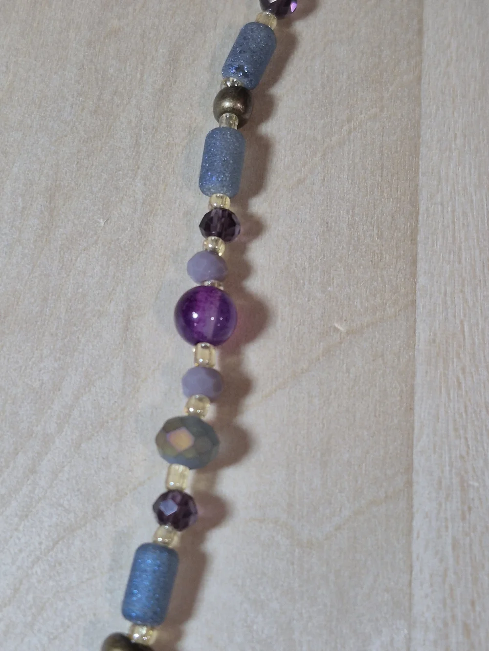 💜💙NEW💜💙 BEAUTIFUL!! Freshwater Pearl & Natural Stone & Glass Beads Necklace